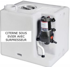 Citerne sous évier avec surpresseur